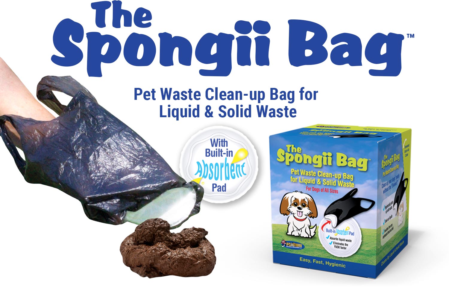 pet waste clean-up bag for liquid and solid waste